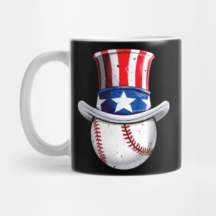 Baseball Uncle Sam 4th of July Boys American Flag Mug